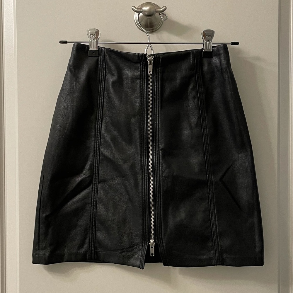 H&M faux leather skirt